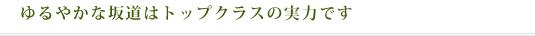 ���₩�ȍ⓹�̓g�b�v�N���X�̎��͂ł�
